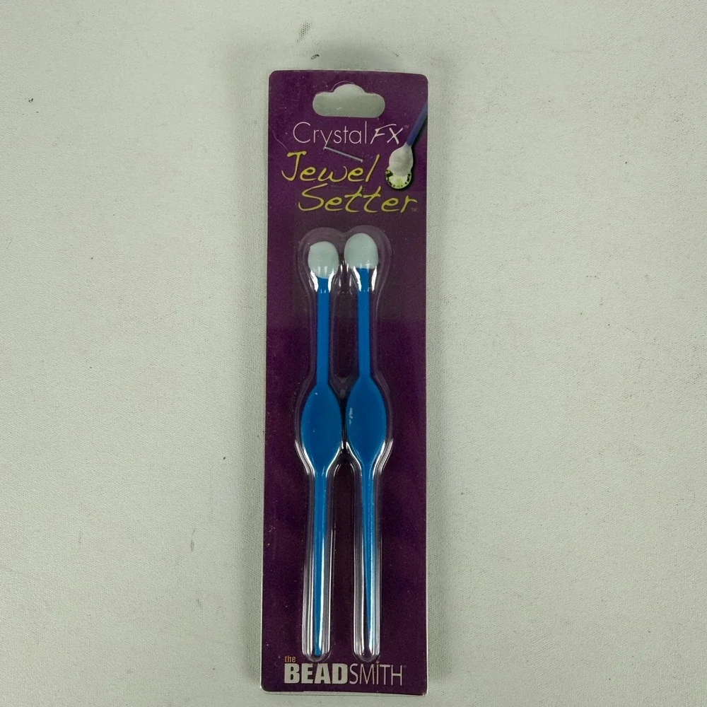 Lot of 5 BeadSmith Crystal FX Hot FX Jewel Setter Pick Up Tools PC15 Blue